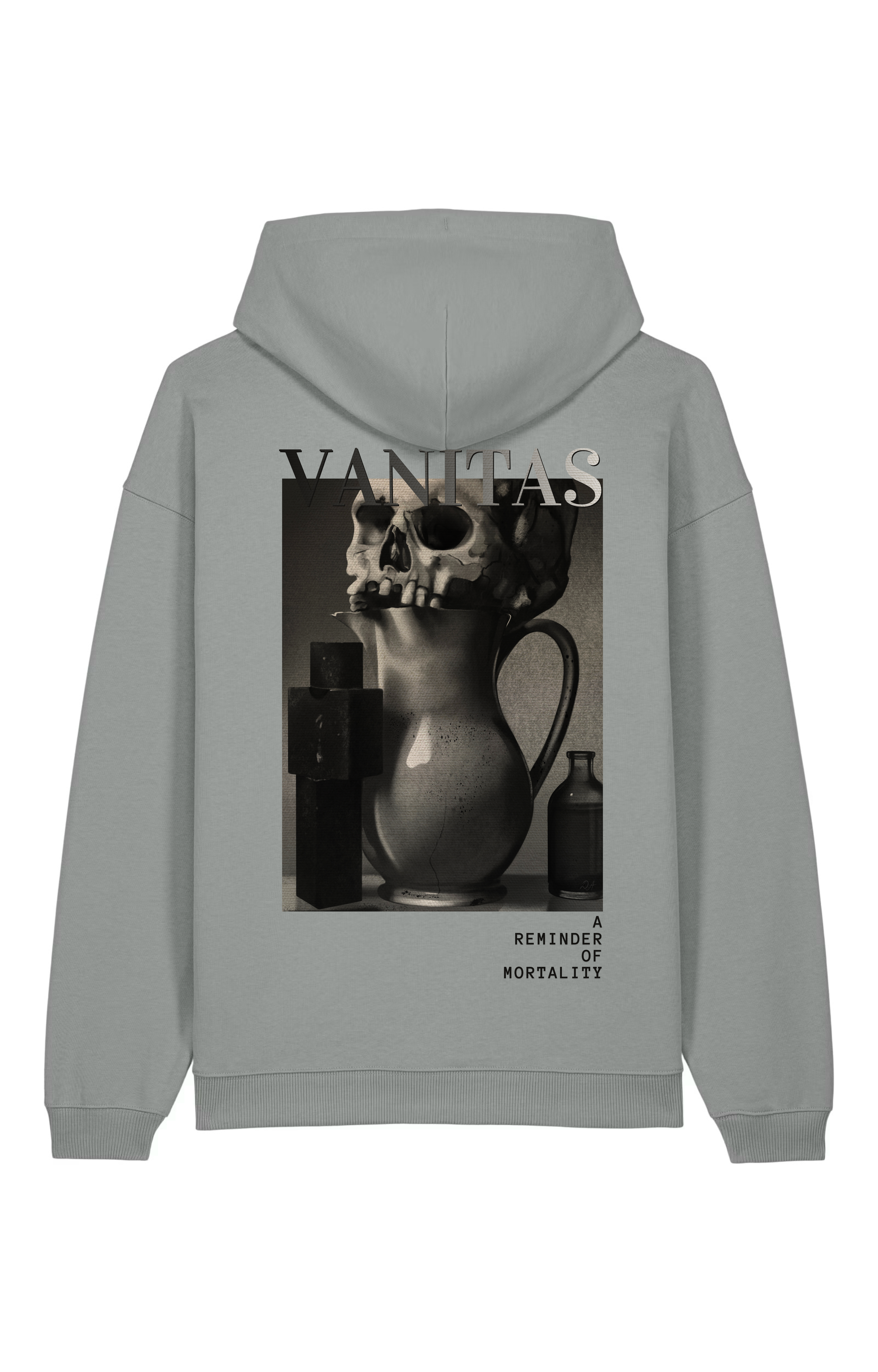 Vanitas Oversized Hoodie – Grey Back