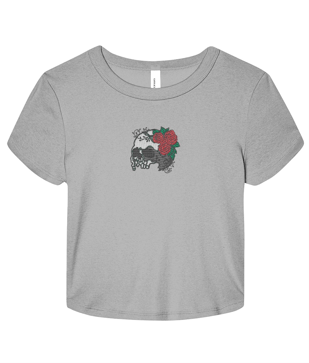 Vanitas Rose Baby Tee Grey
