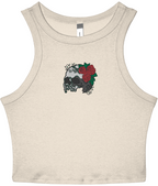 Vanitas Rose Gothic Embroidered Baby Tank - creme