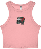Vanitas Rose Gothic Embroidered Baby Tank – Pink