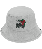 Vanitas Rose Gothic Embroidered Bucket Hat  Grey