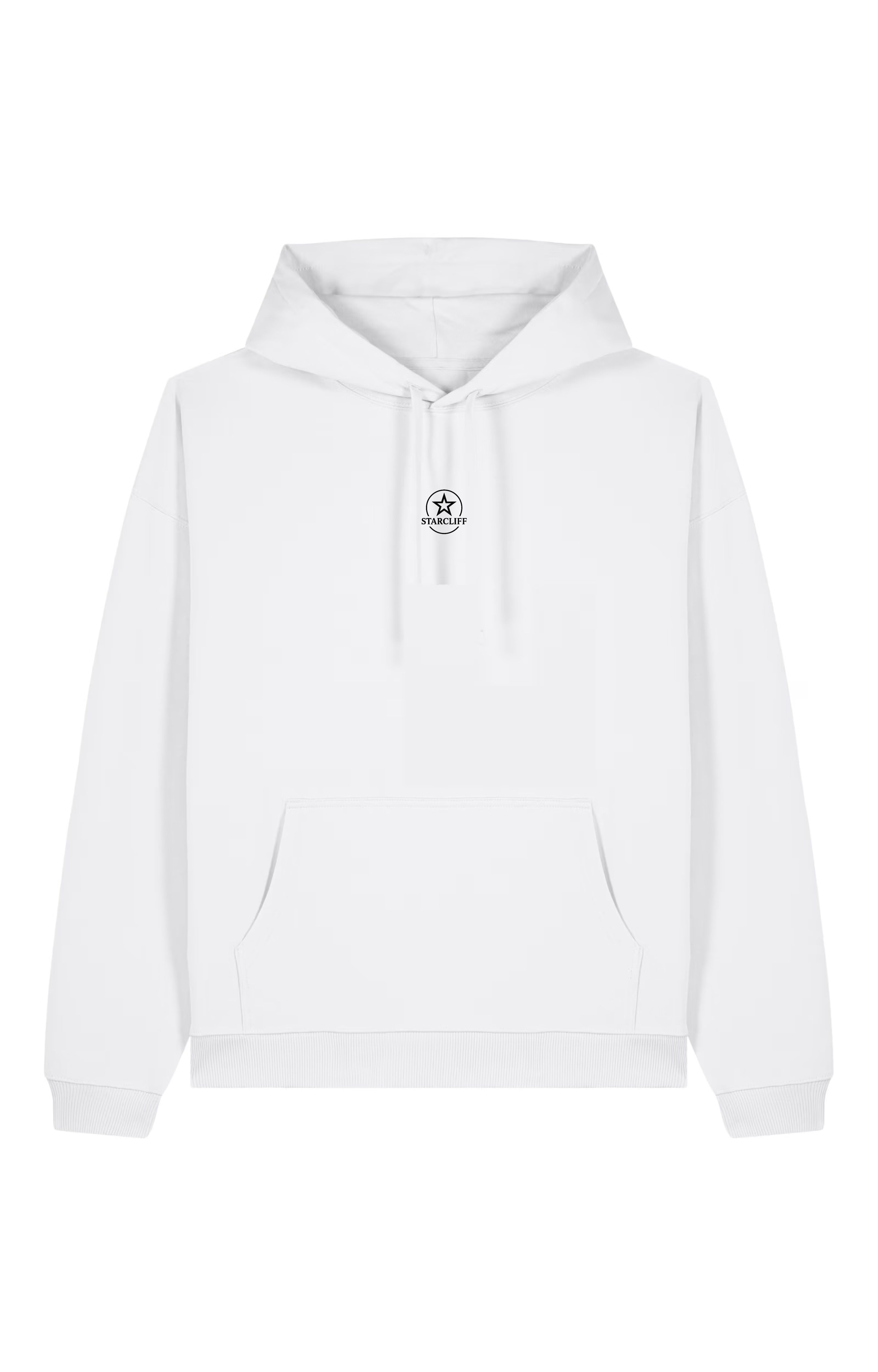 White front Reflection Oversized Hoodie White, Cream & Grey – Organic Cotton by Starcliffart