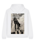White print Reflection Oversized Hoodie White, Cream & Grey – Organic Cotton by Starcliffart