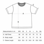 size chart oversize shirt
